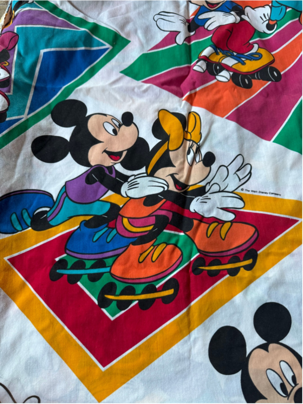 Vintage Disney Mickey Mouse Twin Sheet Set